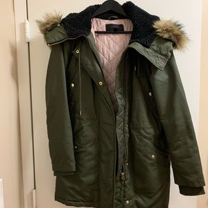 J CREW Green Parka